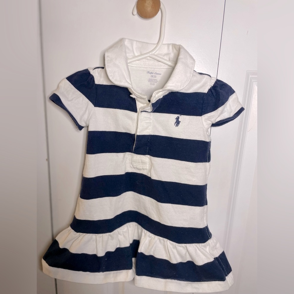 9M Ralph Lauren Striped Polo Dress